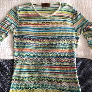 Vintage Missoni Orange Label Viscose Sheer Top